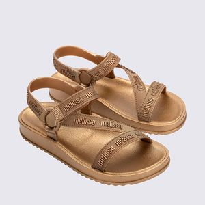 Melissa Stripes M Lover Metallic Dourado Ouro 37154