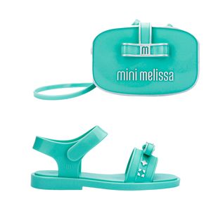 Mini Melissa + Bolsa Charming Infantil Verde Prata 36024