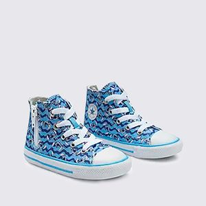 Tênis Converse All Star Chuck Taylor Side Zip Azul Amendoa Branco CK13000001