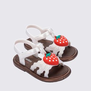 Mini Melissa Hip Sandal Baby Bronze Branco Perolado 35957