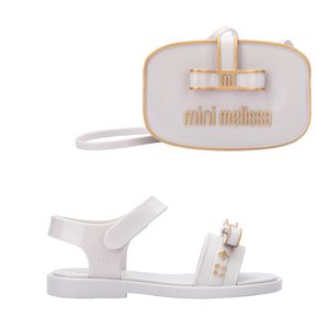 Mini Melissa + Bolsa Charming Infantil Branco Dourado 36024