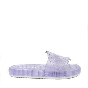 Chinelo Farm Slide Jelly Monstera Cristal