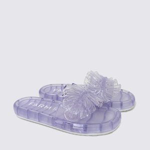 Chinelo Farm Slide Jelly Monstera Cristal