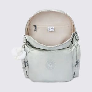 Mochila Kipling City Zip S Prata I563470P