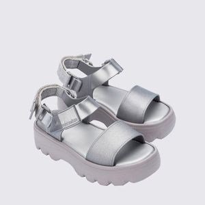 Mini Melissa Kick Off Sandal Infantil Prata 35692