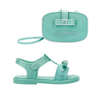 Mini Melissa + Bolsa Charming Baby Verde Prata 36020