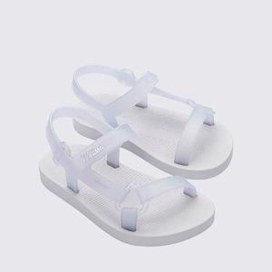 Mini Melissa Sun Downtown Baby Branco Vidro Glitter 35771