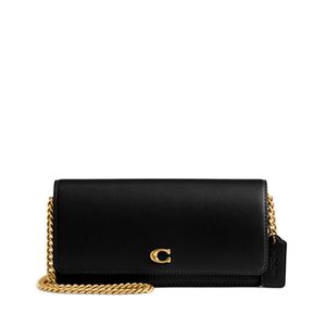 Bolsa Coach Evie Long Wallet with Chain Preto CW586B4BK