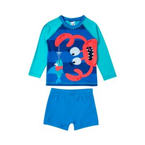 Conjunto de Praia Tip Top Rosa Kids Proteção UV50+