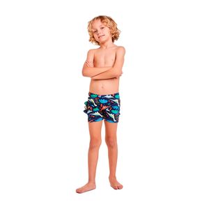 Shorts de Praia Tip Top Kids Dino Proteção UV50+