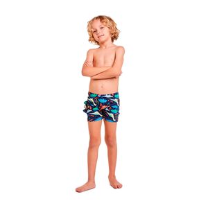 Shorts de Praia Tip Top Kids Dino Proteção UV50+