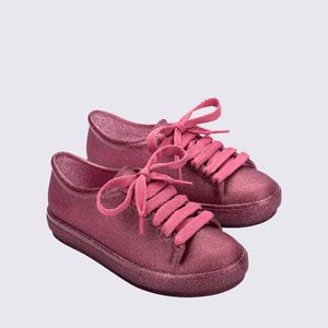 Mini Melissa Hip Sneaker Infantil Rosa Glitter 36377