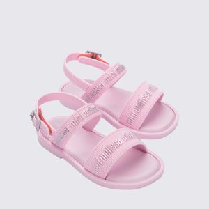 Mini Melissa Mar Sandal M Lover Baby Rosa Claro Prata 36112