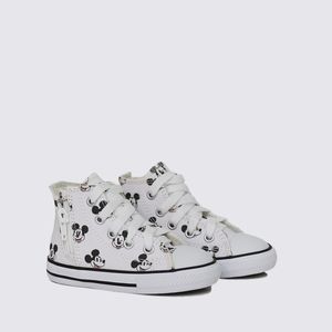 Tênis Converse Chuck Taylor All Star Zip Mickey Branco Preto CK13310001