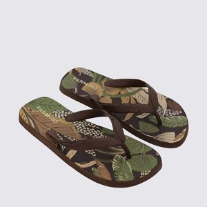 Chinelo Farm Flip Flop Jangada Print Marrom