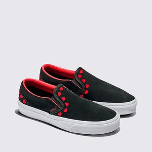 Tênis Vans Slip On Hearts Black Red VN000D6Y458