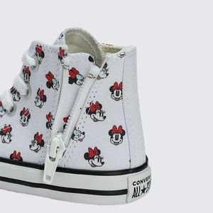 Tênis Converse All Star Chuck Taylor Zip Minnie Branco Preto CK13300001