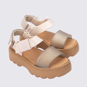 Melissa Kick Off Sandal Bege Glitter 32823