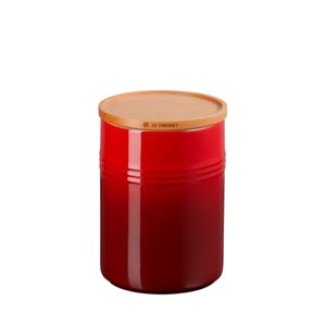 Pote com Tampa de Madeira Le Creuset Vermelho 1,9 L