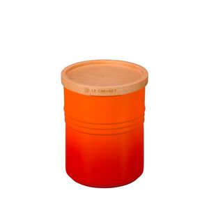 Pote com Tampa de Madeira Le Creuset Laranja 1,9 L