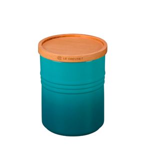 Pote com Tampa de Madeira Le Creuset Azul Caribe 1,9 L