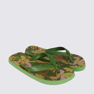 Chinelo Farm Flip Flop Jangada Print Verde