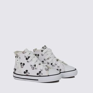Tênis Converse Chuck Taylor All Star Infantil Zip Mickey  Branco Preto CK13310001