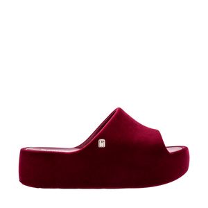 Melissa Free Platform Slide Velvet Vermelho Flocado 37846