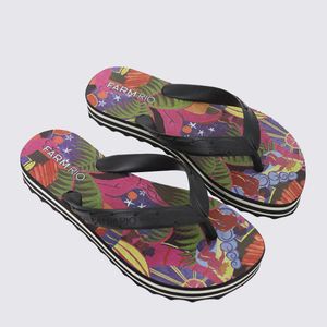 Chinelo Farm Rainbow Print Preto