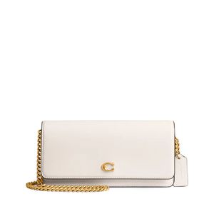 Bolsa Coach Evie Long Wallet with Chain Off White CW586B4HA