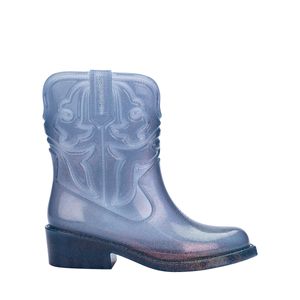 Mini Melissa Texas Boot Infantil Azul Glitter 36192