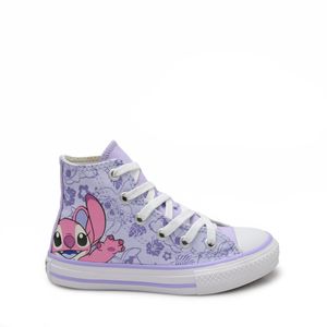 Tênis Converse All Star Chuck Taylor Infantil Azul Gelo Lilás Violeta Branco CK14140001