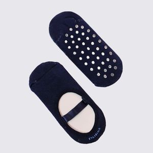 Meia Puket Sapatilha Antiderrapante Azul Marinho