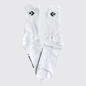 Meia Converse Cano Médio Star Chevron Branco ACC03SP2435003