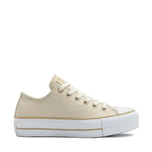Tênis Converse All Star Chuck Taylor Lift Nude Bege Claro Branco CT09830003