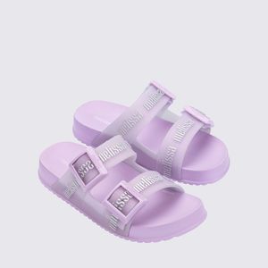 Mini Melissa Cozy Slide M Lover Infantil Lilás Prata 37576
