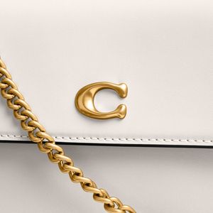 Bolsa Coach Brook Flap Chain Off White CAN90B4HA