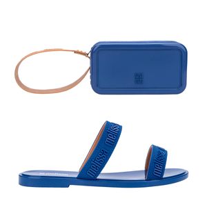 Melissa + Bolsa Duo M Lover Azul Bege 36628