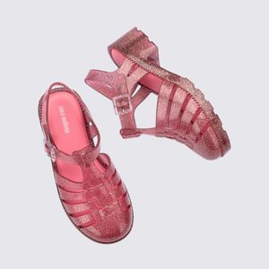 Mini Melissa Possession Heel Infantil Rosa Médio Glitter 35950