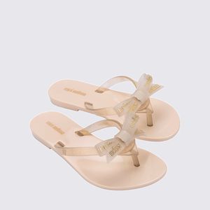 Mini Melissa Harmonic M-Lover Infantil Bege Glitter 35806