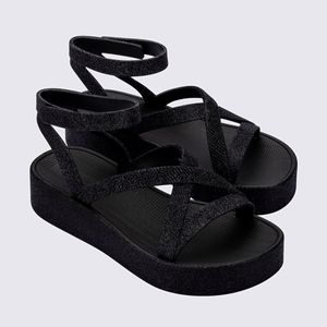 Melissa Sun Barra Platform II Preto Glitter 38066