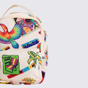 Mini Mochila Farm Borogodó Patch Rio Off White