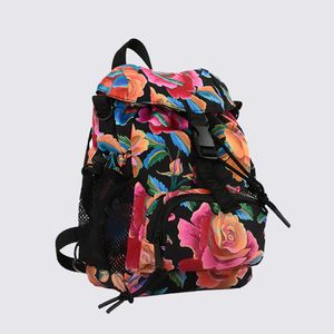 Bolsa Farm Pipoquinha Rosas Pintadas Preto
