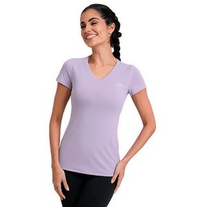 Camiseta The North Face Feminina Hyper Tee V Neck Lilac Peak A048N7OE