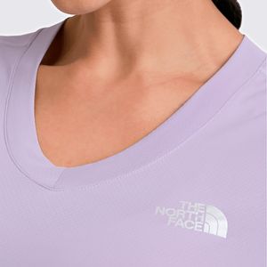 Camiseta The North Face Feminina Hyper Tee V Neck Lilac Peak A048N7OE
