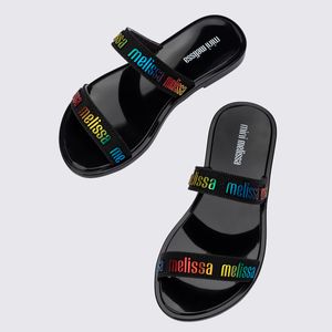 Mini Melissa Duo M Lover Slide Infantil Preto 38092