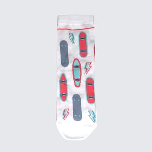 Kit com 3 Meias Puket Estampada Skate